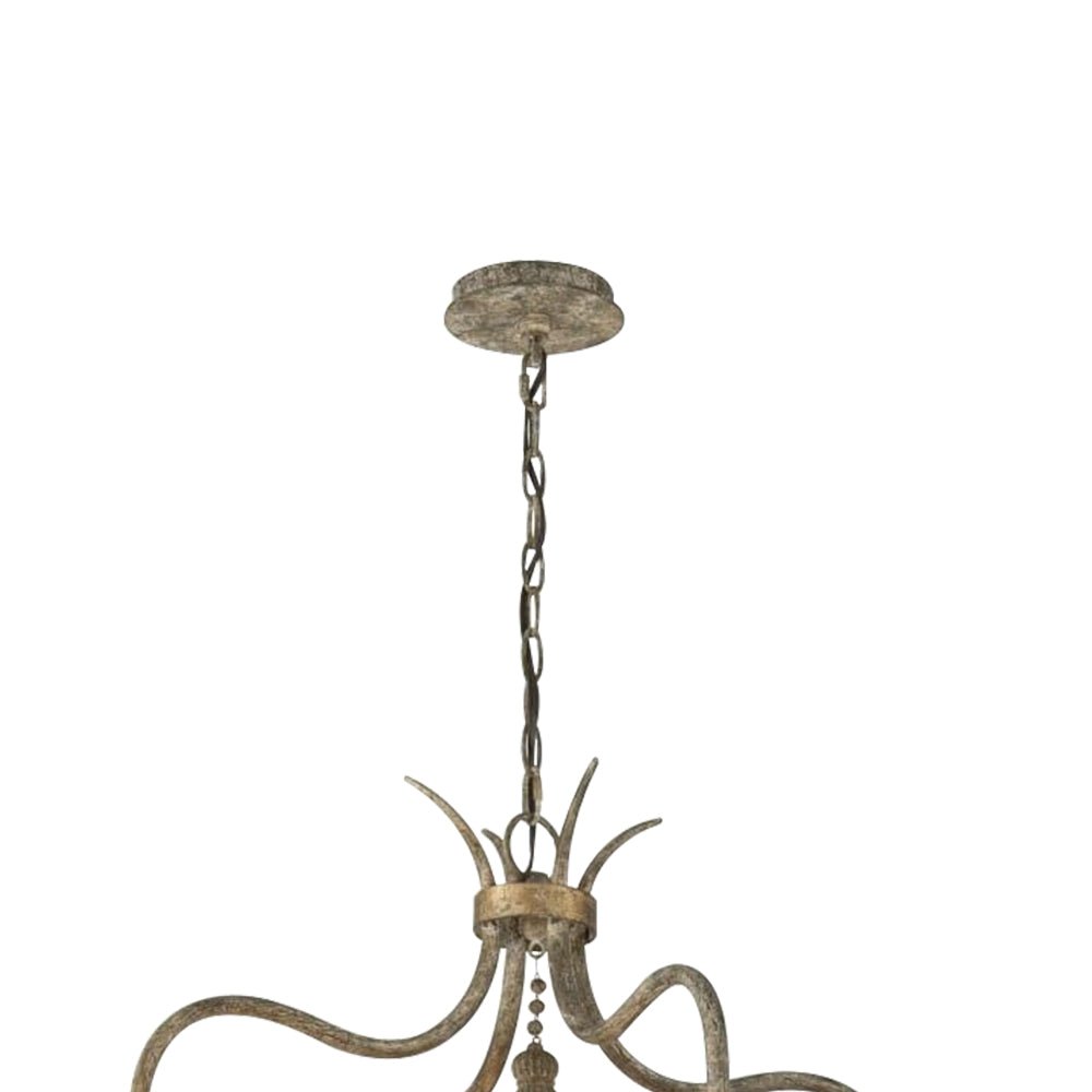 Pendantlightie-Retro 4-Light Rustic Lantern Chandelier-Chandeliers--