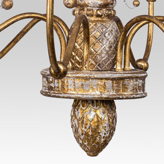 Pendantlightie-Retro Distressed Carving Shabby Chandelier-Chandeliers--