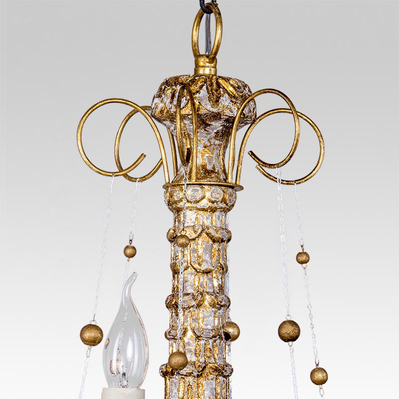 Pendantlightie-Retro Distressed Carving Shabby Chandelier-Chandeliers--