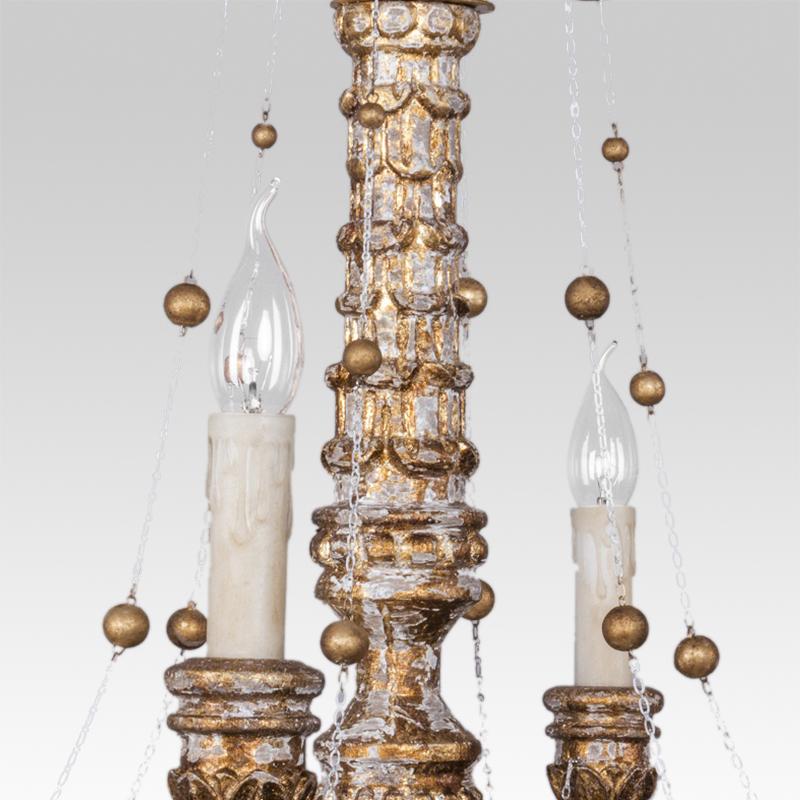 Pendantlightie-Retro Distressed Carving Shabby Chandelier-Chandeliers--