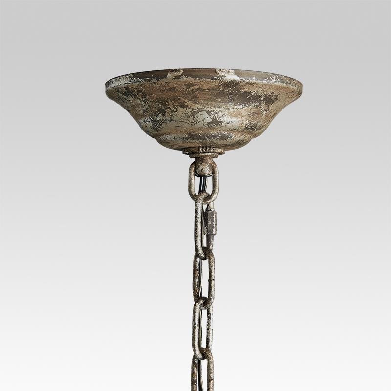 Pendantlightie-Retro Glass Crystal Metal Chandelier-Chandeliers--