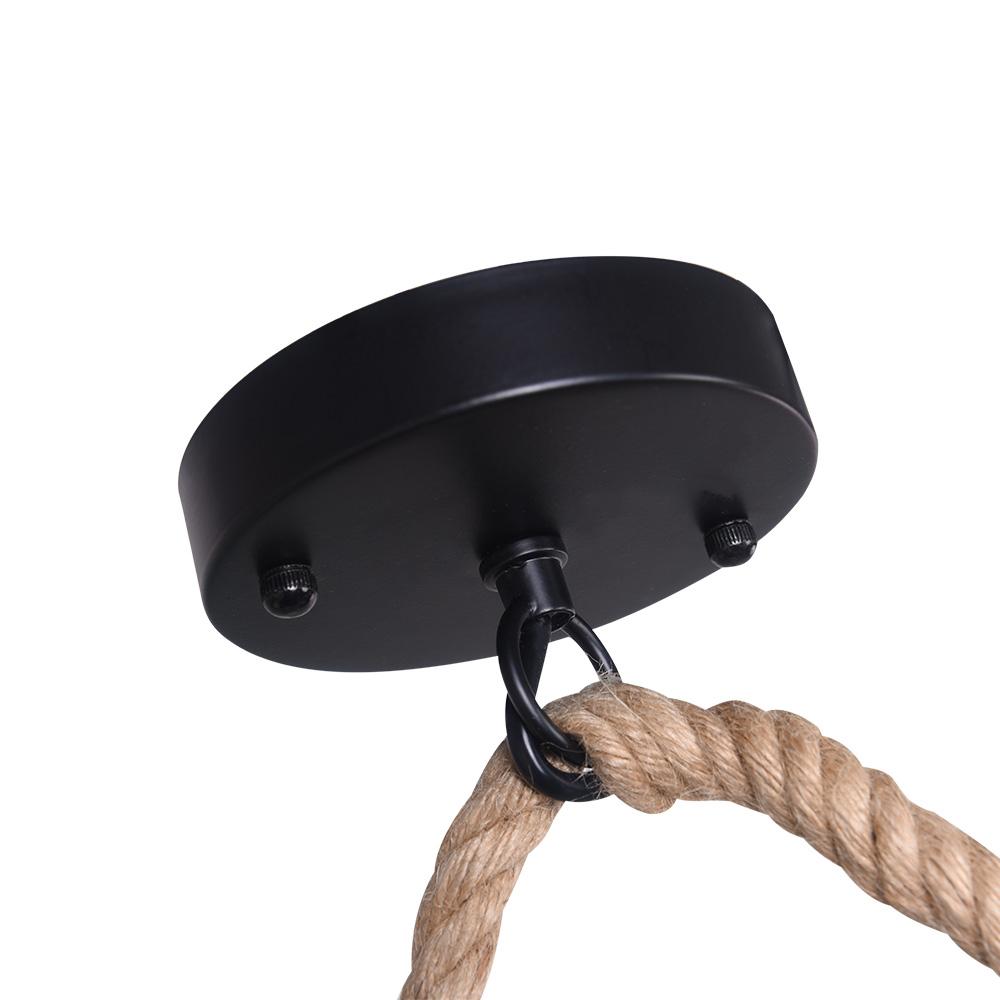 PendantLightie-Rustic Farmhouse Rope Pendant Light-Chandeliers-6Lt-