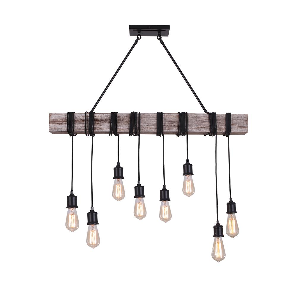 PendantLightie-Rustic Wooden Farmhouse Light Fixtures-Chandeliers--