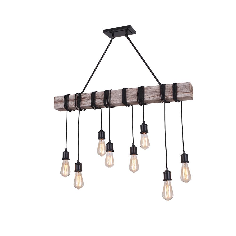 PendantLightie-Rustic Wooden Farmhouse Light Fixtures-Chandeliers--