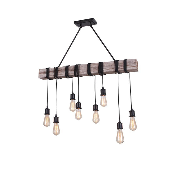 PendantLightie-Rustic Wooden Farmhouse Light Fixtures-Chandeliers--