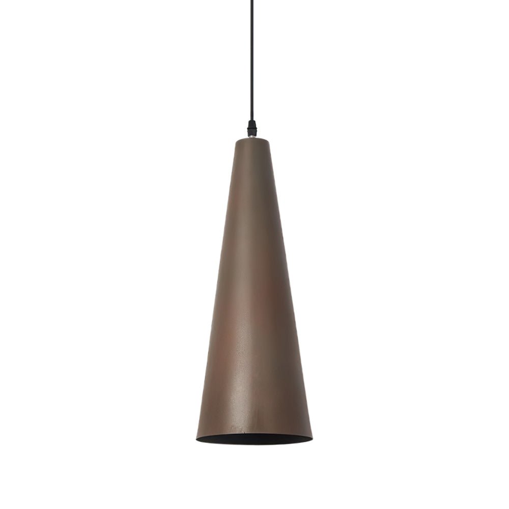 Pendantlightie-Rusty 1-Light Cone Shaped Cylinder Pendant Light-Pendants-Brown-