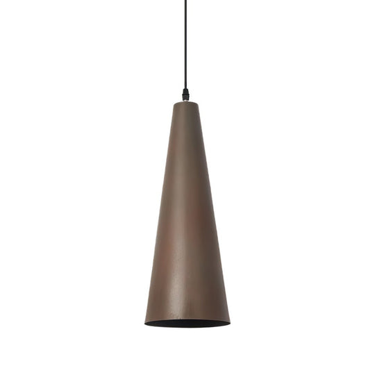 Pendantlightie-Rusty 1-Light Cone Shaped Cylinder Pendant Light-Pendants-Brown-