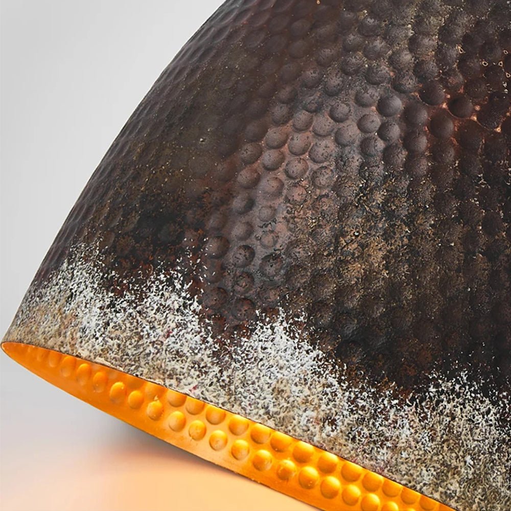 Pendantlightie-Rusty 1-Light Metal Hammered Dome Pendant Light-Pendants-B-