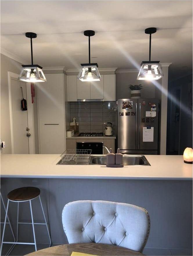 Pendantlightie-Single Light Square Rustic Pendant Lighting-Pendants-White-