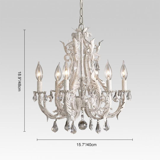 Pendantlightie-Vintage Luxury Crystal Chandelier-Chandeliers-Gray-