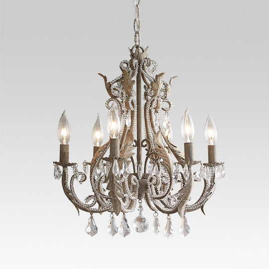 Pendantlightie-Vintage Luxury Crystal Chandelier-Chandeliers-Gray-