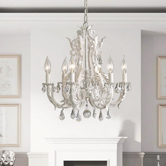 Pendantlightie-Vintage Luxury Crystal Chandelier-Chandeliers-White-