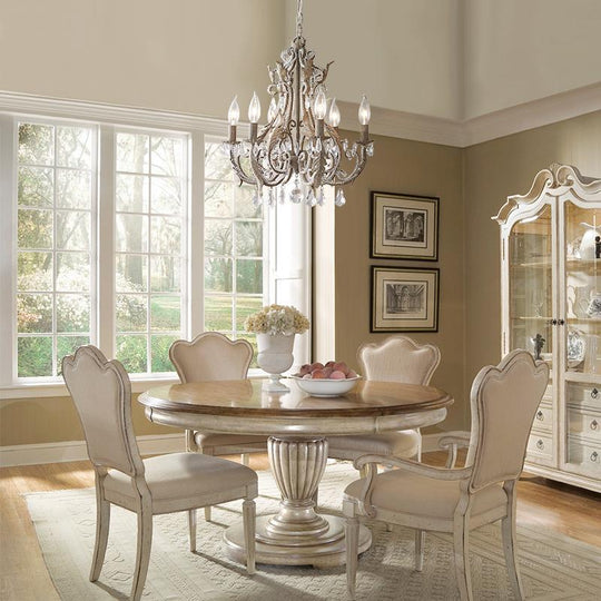 Pendantlightie-Vintage Luxury Crystal Chandelier-Chandeliers-White-