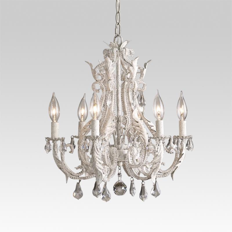 Pendantlightie-Vintage Luxury Crystal Chandelier-Chandeliers-White-