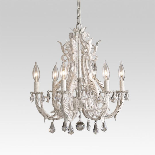 Pendantlightie-Vintage Luxury Crystal Chandelier-Chandeliers-White-