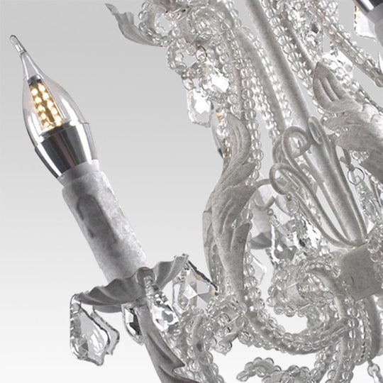 Pendantlightie-Vintage Luxury Crystal Chandelier-Chandeliers-White-