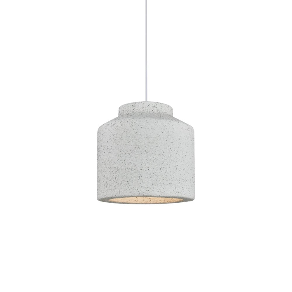 Pendantlightie-Wabi Sabi 1-Light Bell Shaped Cylinder Pendant Light For Bedroom-Pendants-Light Gray-