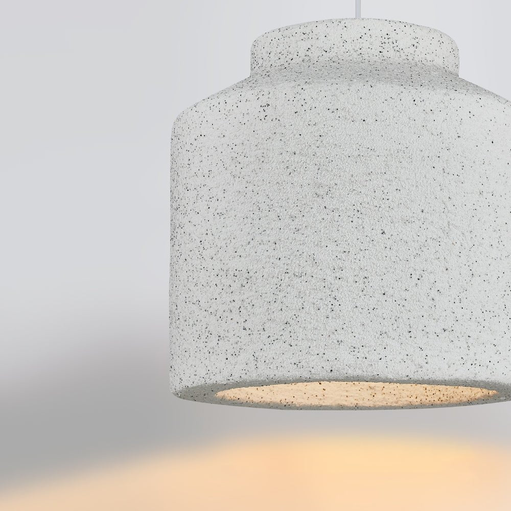 Pendantlightie-Wabi Sabi 1-Light Bell Shaped Cylinder Pendant Light For Bedroom-Pendants-Light Gray-