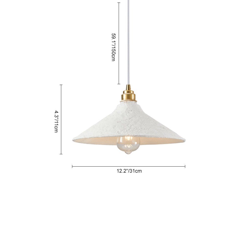 Pendantlightie-Wabi Sabi 1-Light Ceramic Pendant For Kitchen Island Bedside-Pendants-Cone-