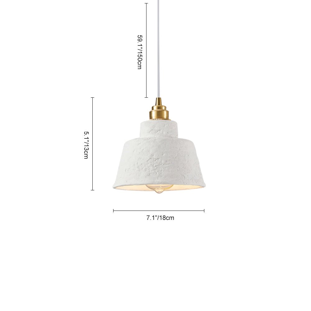 Pendantlightie-Wabi Sabi 1-Light Ceramic Pendant For Kitchen Island Bedside-Pendants-Cone-