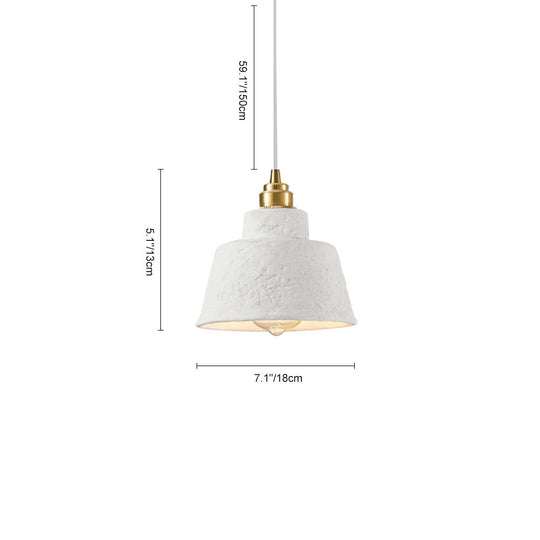 Pendantlightie-Wabi Sabi 1-Light Ceramic Pendant For Kitchen Island Bedside-Pendants-Cone-