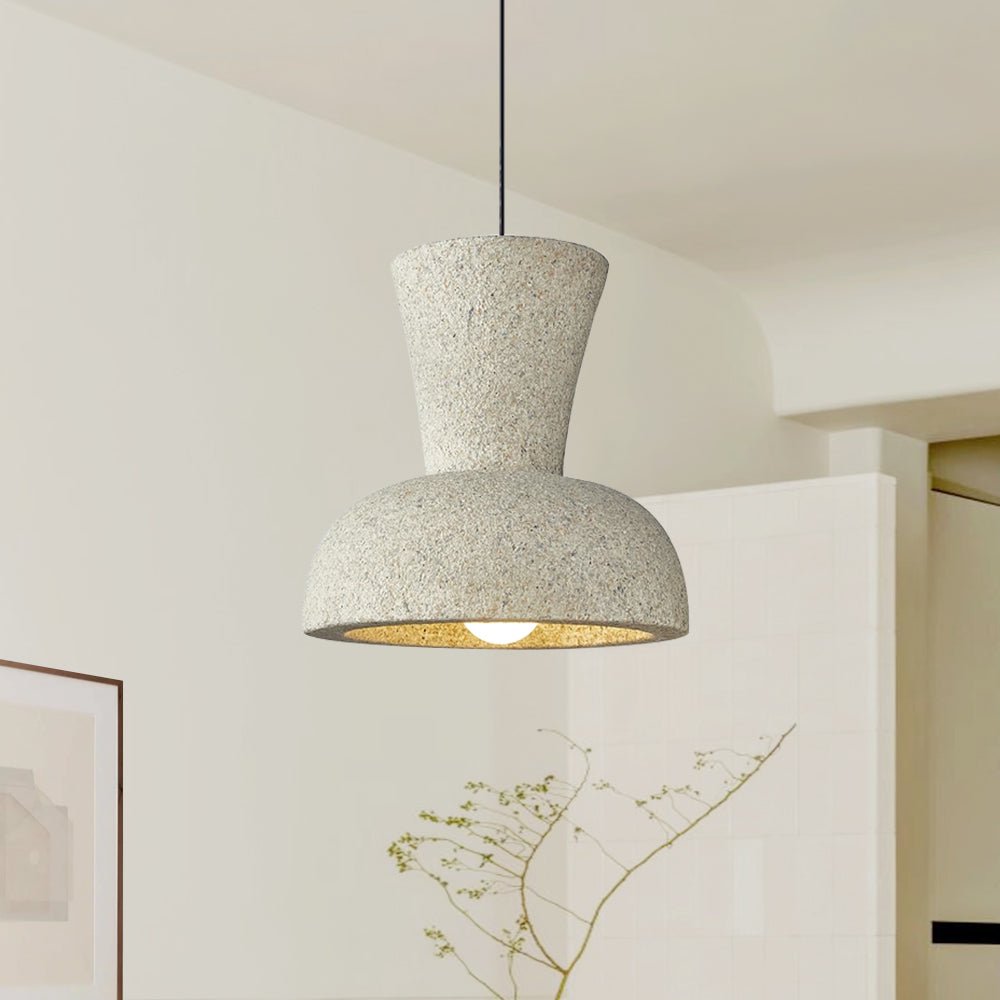 Pendantlightie-Wabi Sabi 1-Light Geometric Bell Pendant For Dining Table-Pendants-Yellow-