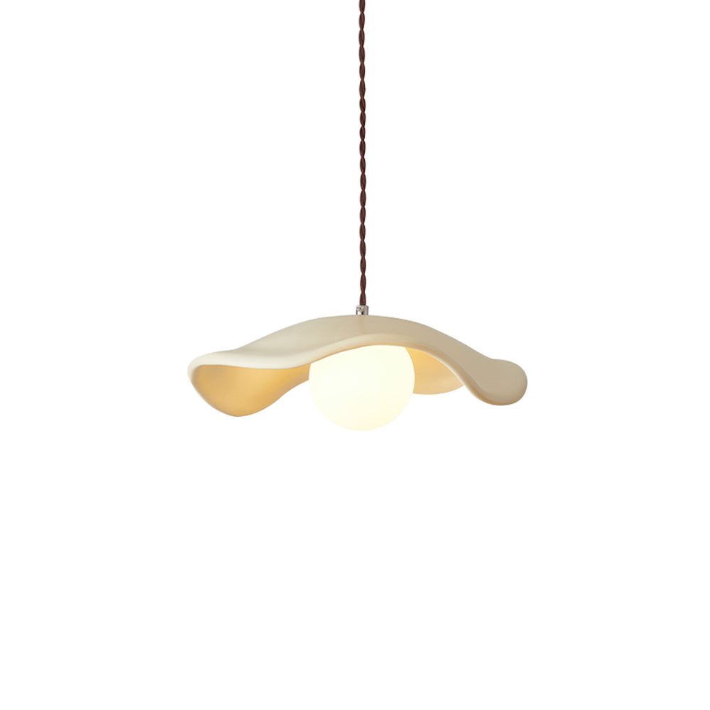 Pendantlightie-Wabi Sabi 1-Light Hat Resin Pendant Light-Pendants-Beige-