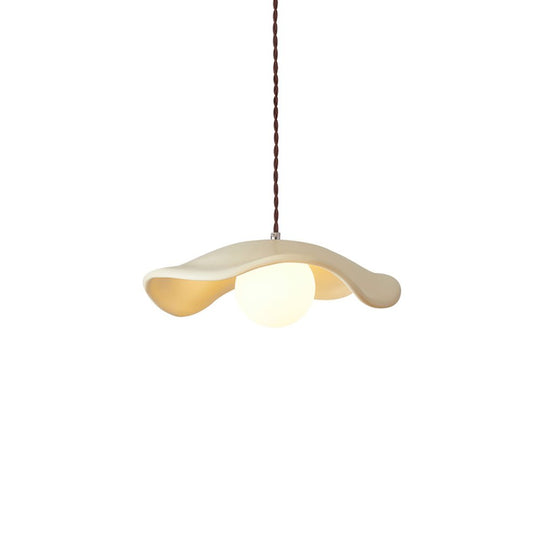 Pendantlightie-Wabi Sabi 1-Light Hat Resin Pendant Light-Pendants-Beige-