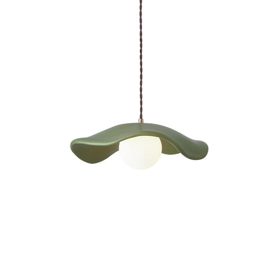 Pendantlightie-Wabi Sabi 1-Light Hat Resin Pendant Light-Pendants-Beige-