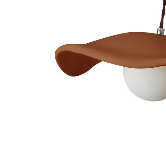 Pendantlightie-Wabi Sabi 1-Light Hat Resin Pendant Light-Pendants-Beige-