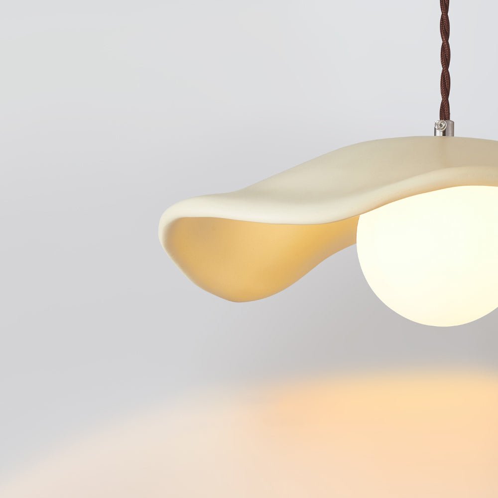 Pendantlightie-Wabi Sabi 1-Light Hat Resin Pendant Light-Pendants-Beige-