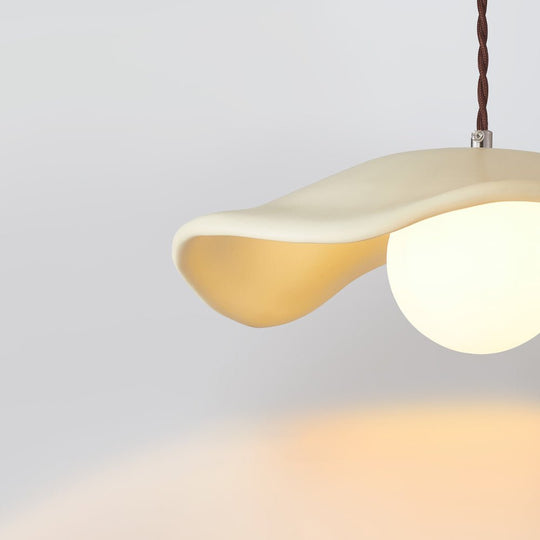 Pendantlightie-Wabi Sabi 1-Light Hat Resin Pendant Light-Pendants-Beige-