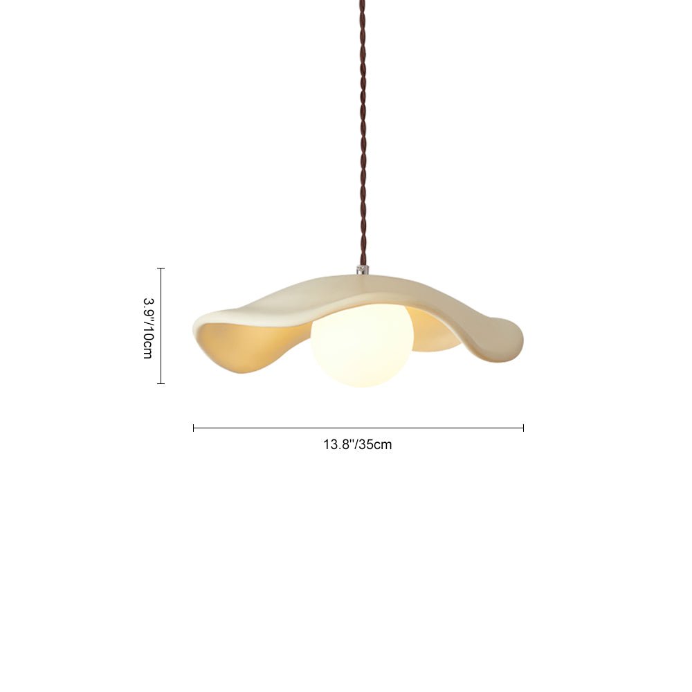 Pendantlightie-Wabi Sabi 1-Light Hat Resin Pendant Light-Pendants-Beige-