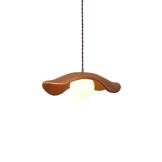 Pendantlightie-Wabi Sabi 1-Light Hat Resin Pendant Light-Pendants-Beige-