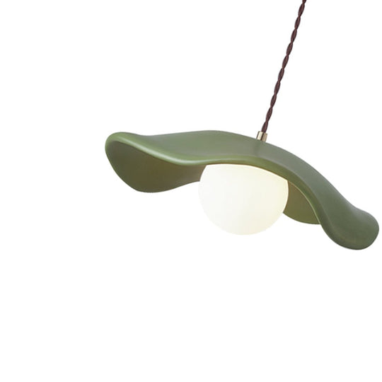 Pendantlightie-Wabi Sabi 1-Light Hat Resin Pendant Light-Pendants-Beige-