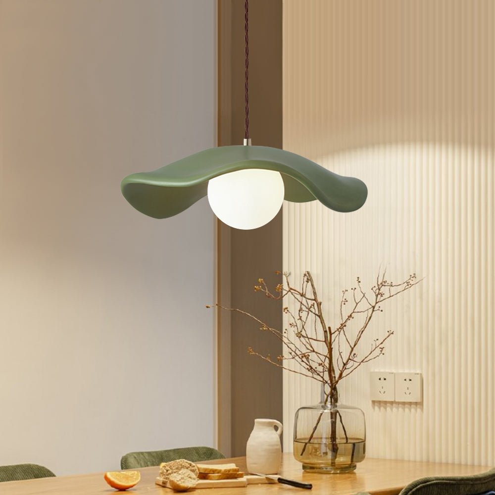 Pendantlightie-Wabi Sabi 1-Light Hat Resin Pendant Light-Pendants-Green-