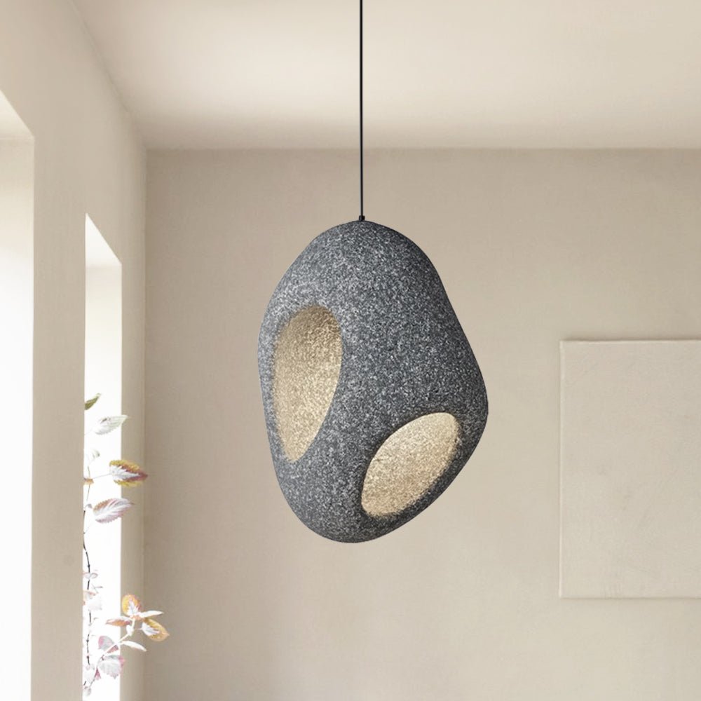 Pendantlightie-Wabi Sabi 1-Light Hollow Design Spot Dining Table Pendant Light-Pendants-Small-Dark Gray