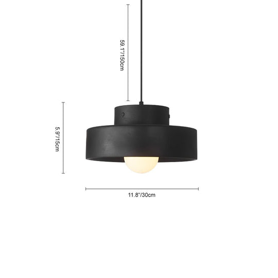 Pendantlightie-Wabi Sabi 1-Light Resin Cylindrical Pendant For Dining Room Bedside-Pendants-Green-