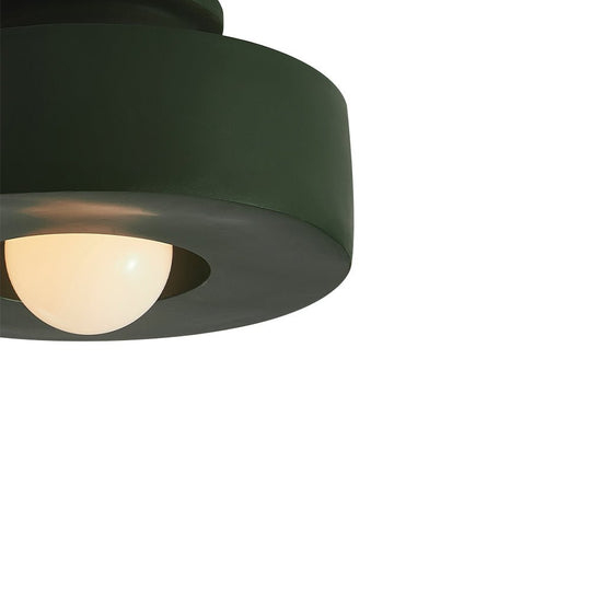 Pendantlightie-Wabi Sabi 1-Light Resin Cylindrical Semi Flush Mount-Semi Flush Mount-Black-