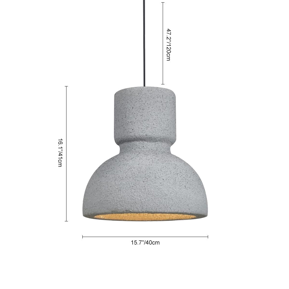 Pendantlightie-Wabi Sabi 1-Light Torch Shaped Pendant Light-Pendants-Dark Gray-
