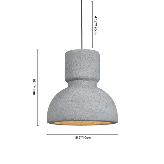 Pendantlightie-Wabi Sabi 1-Light Torch Shaped Pendant Light-Pendants-Dark Gray-