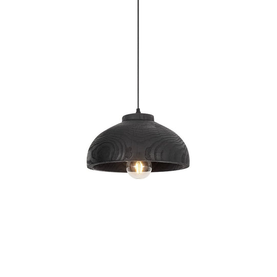 Pendantlightie-Wabi Sabi 1-Light Wood Grain Resin Dome Pendant-Pendants-B-