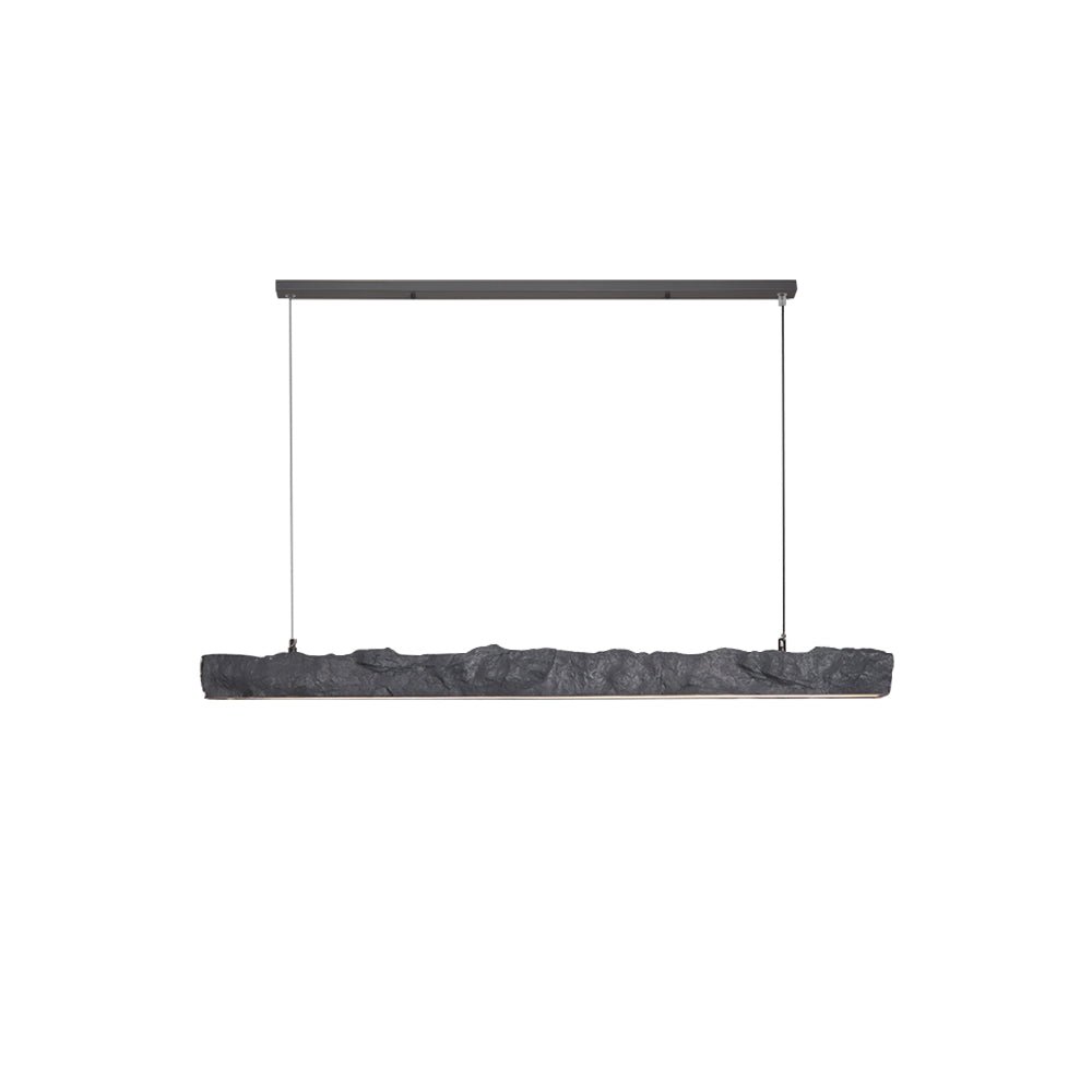 Pendantlightie-Wabi Sabi Resin Long Led Pendant Light Dining Room Kitchen Bar-Pendants-Black-Warm White Light