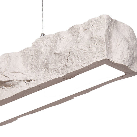Pendantlightie-Wabi Sabi Resin Long Led Pendant Light Dining Room Kitchen Bar-Pendants-Black-Warm White Light