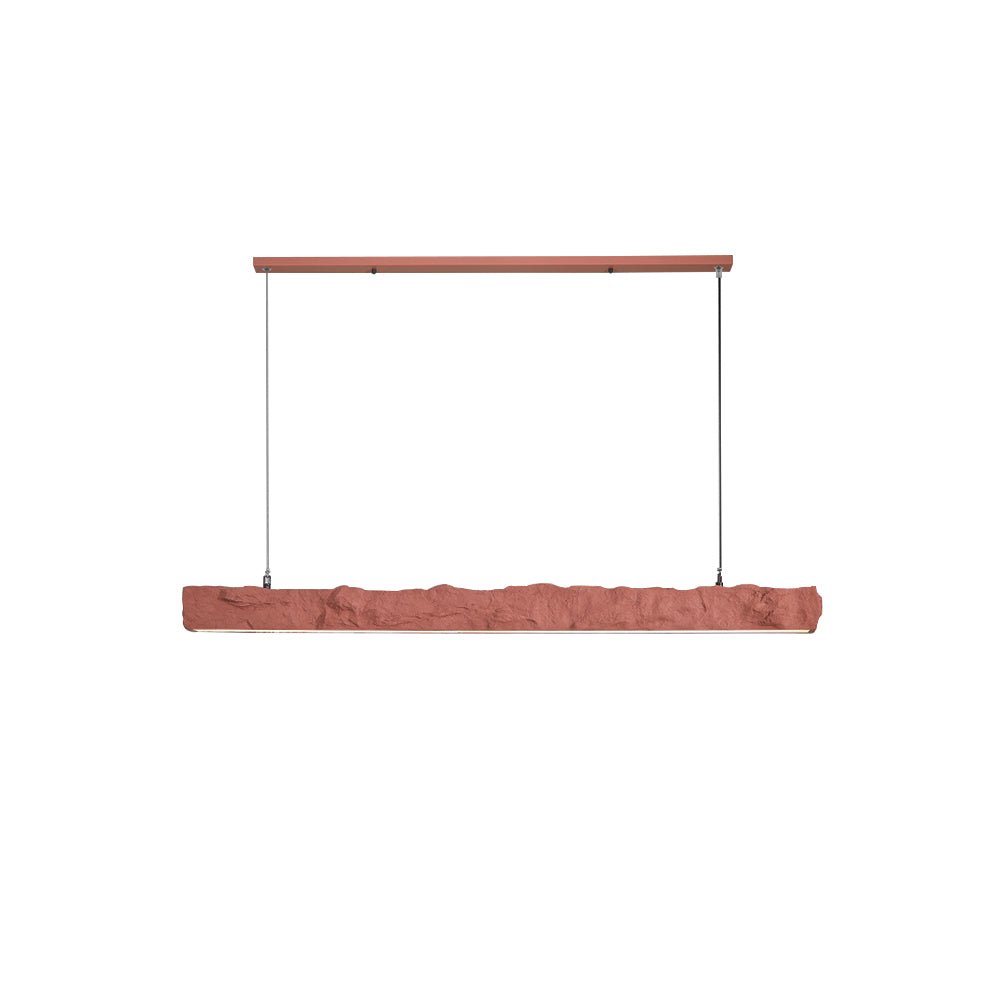 Pendantlightie-Wabi Sabi Resin Long Led Pendant Light Dining Room Kitchen Bar-Pendants-Black-Warm White Light