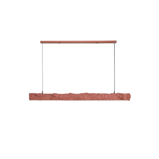 Pendantlightie-Wabi Sabi Resin Long Led Pendant Light Dining Room Kitchen Bar-Pendants-Black-Warm White Light