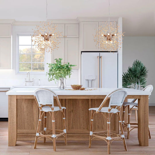 Pendantlightie-Wooden Beaded Dandelion Firework Chandelier-Chandeliers-9Lt-