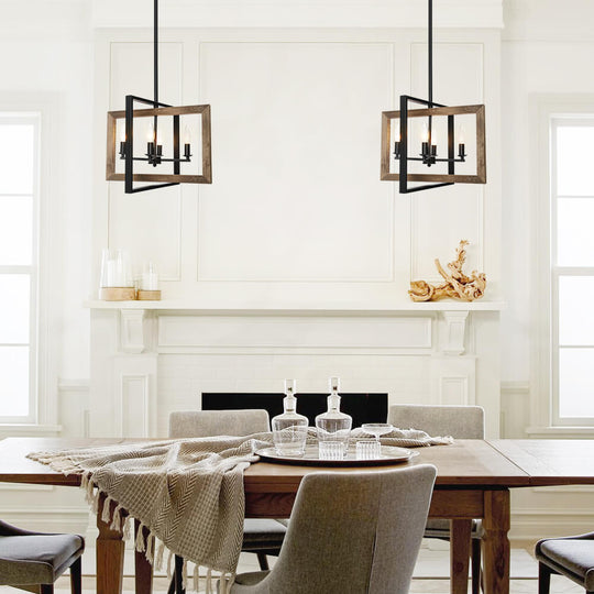 Pendantlightie-Wooden Geometric Pendant Light-Pendants--