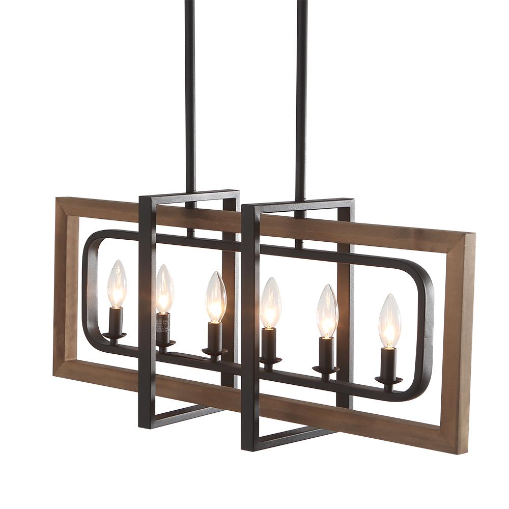 PendantLightie-Wooden Modern Farmhouse Lighting-Chandeliers--