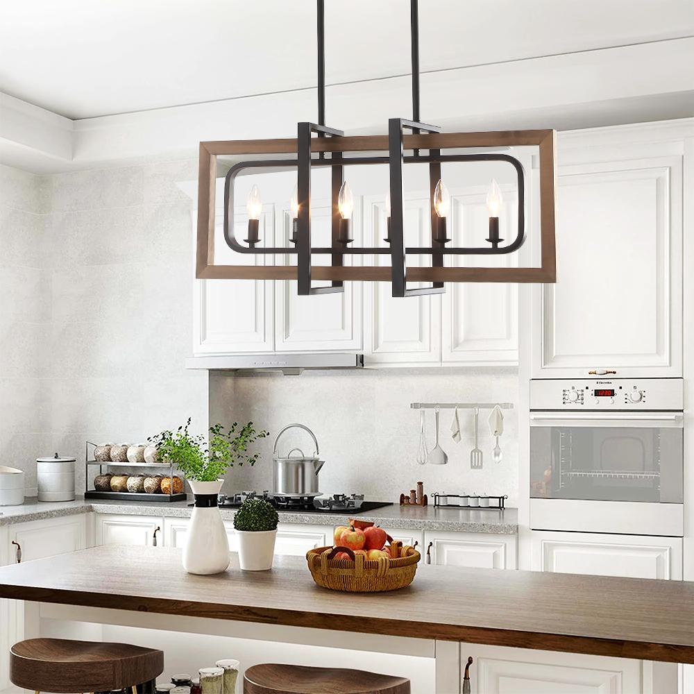 PendantLightie-Wooden Modern Farmhouse Lighting-Chandeliers--